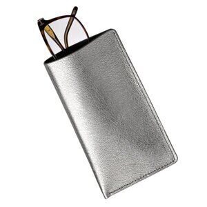Deer Leather Eyewear Pouch – Premium Craft - Light Silver